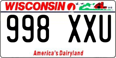 WI license plate 998XXU