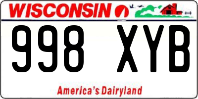 WI license plate 998XYB