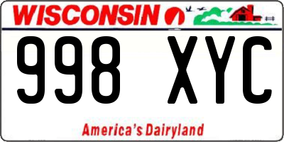 WI license plate 998XYC