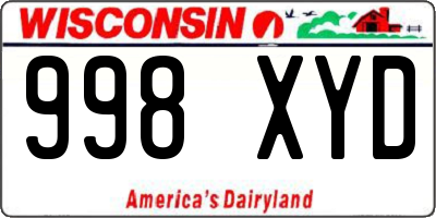 WI license plate 998XYD