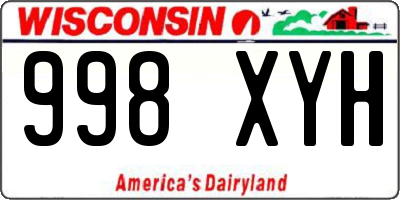 WI license plate 998XYH