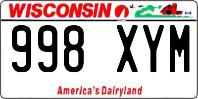 WI license plate 998XYM
