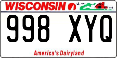 WI license plate 998XYQ