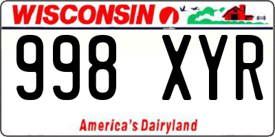 WI license plate 998XYR