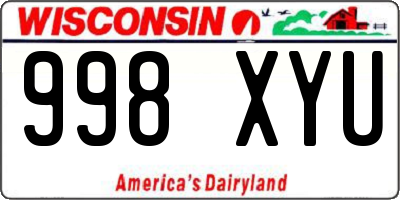 WI license plate 998XYU
