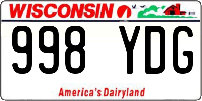 WI license plate 998YDG