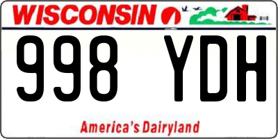 WI license plate 998YDH