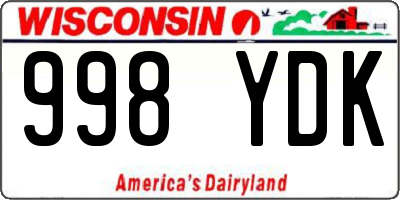 WI license plate 998YDK