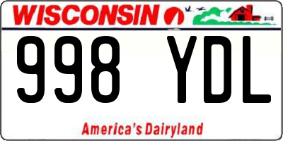 WI license plate 998YDL
