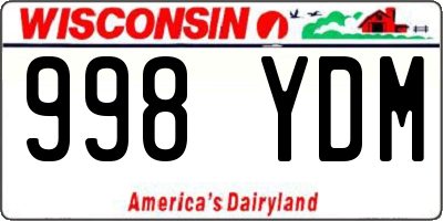 WI license plate 998YDM