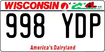 WI license plate 998YDP