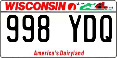WI license plate 998YDQ