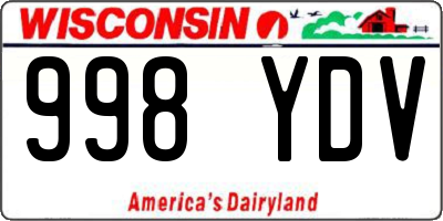 WI license plate 998YDV