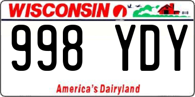 WI license plate 998YDY