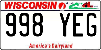 WI license plate 998YEG