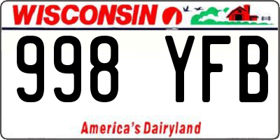 WI license plate 998YFB
