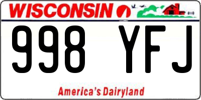 WI license plate 998YFJ