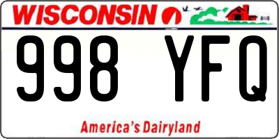 WI license plate 998YFQ
