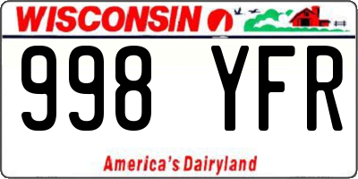 WI license plate 998YFR