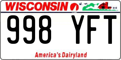 WI license plate 998YFT