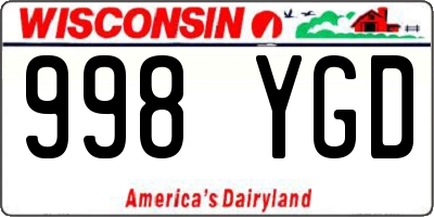 WI license plate 998YGD