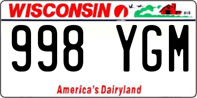 WI license plate 998YGM