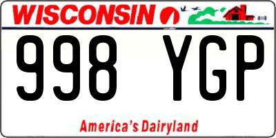 WI license plate 998YGP