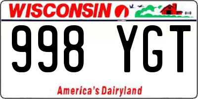 WI license plate 998YGT