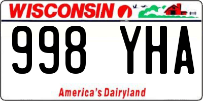 WI license plate 998YHA