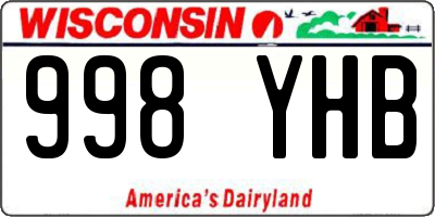 WI license plate 998YHB