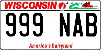 WI license plate 999NAB