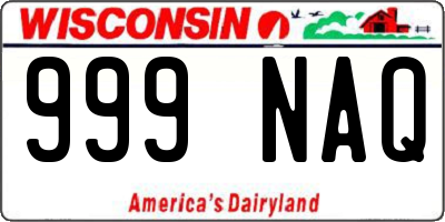 WI license plate 999NAQ