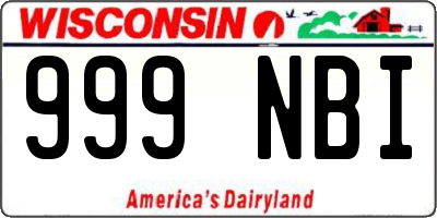 WI license plate 999NBI