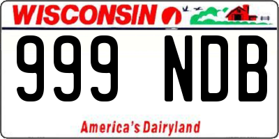 WI license plate 999NDB