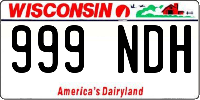 WI license plate 999NDH
