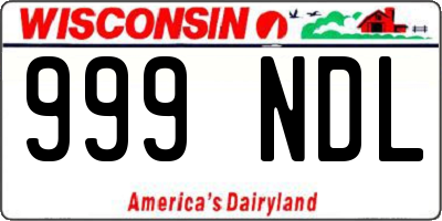 WI license plate 999NDL