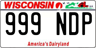 WI license plate 999NDP