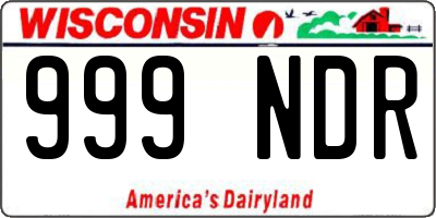 WI license plate 999NDR