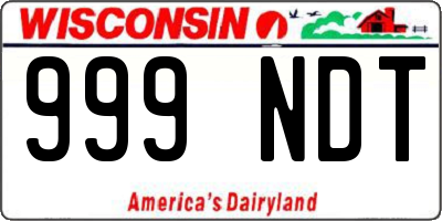 WI license plate 999NDT