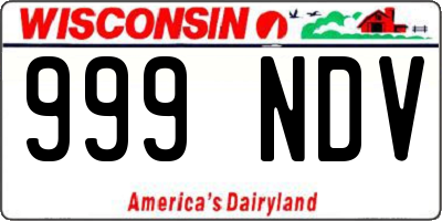 WI license plate 999NDV