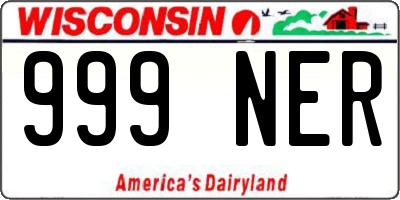 WI license plate 999NER