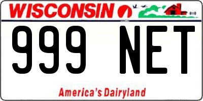 WI license plate 999NET