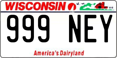 WI license plate 999NEY