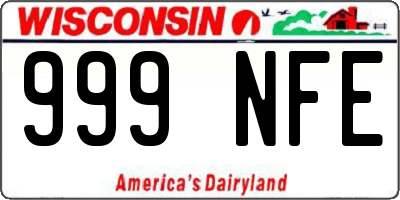 WI license plate 999NFE