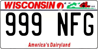 WI license plate 999NFG