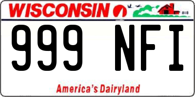 WI license plate 999NFI