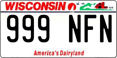 WI license plate 999NFN
