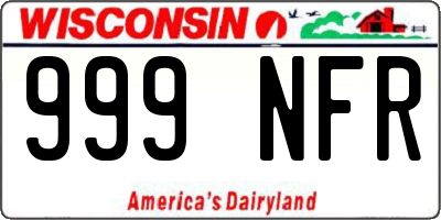 WI license plate 999NFR