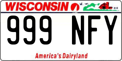 WI license plate 999NFY