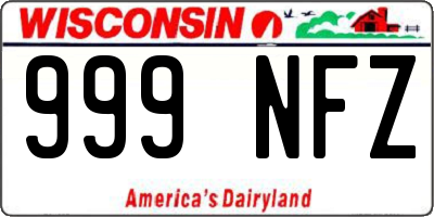 WI license plate 999NFZ